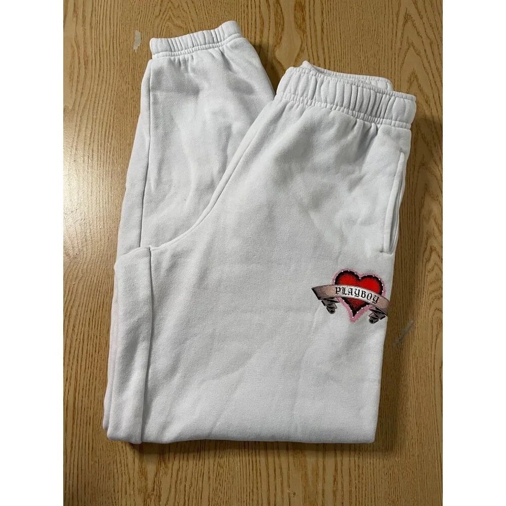 Womens Playboy Sweatpants Off White size Xs